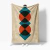 Geometric Pattern Fleece Blanket Sofa Bed Throw Soft Warm Decorative Throw Blanket Gift Cushion Cover