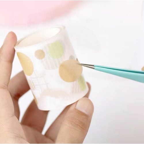 Set of 2 Precision Tweezers, Stainless Steel, for DIY Crafts, Handmade Projects, False Eyelashes, Plastic Model Tools, and Tsumami Zaiku (Pink)