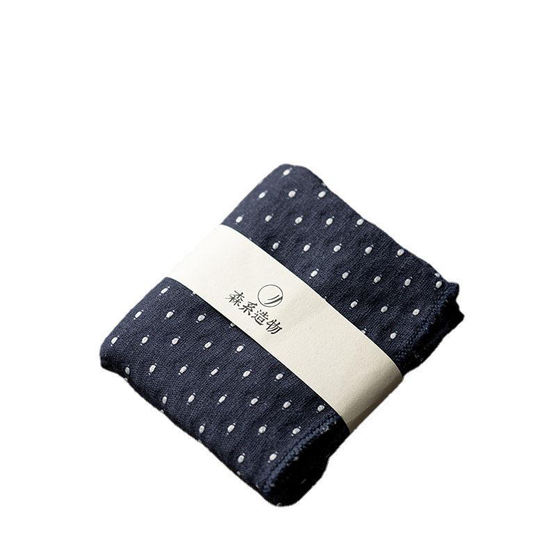 Japanese Minimalist Cotton-Linen Tea Towel - Absorbent, Eco-Friendly Dishcloth, Mori Style Tea Ceremony Accessory.