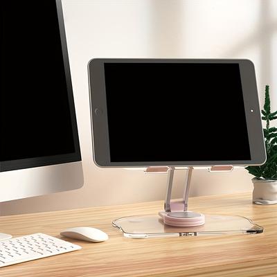 Acrylic Tablet and Phone Holder with 360-degree Rotation Capability - Wide Compatibility
