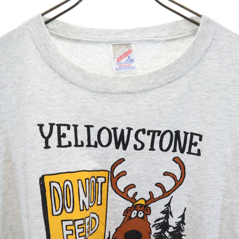 JERZEES 90s Made In USA Print Short Sleeve T-shirt Big Size Old Vintage Men's Used