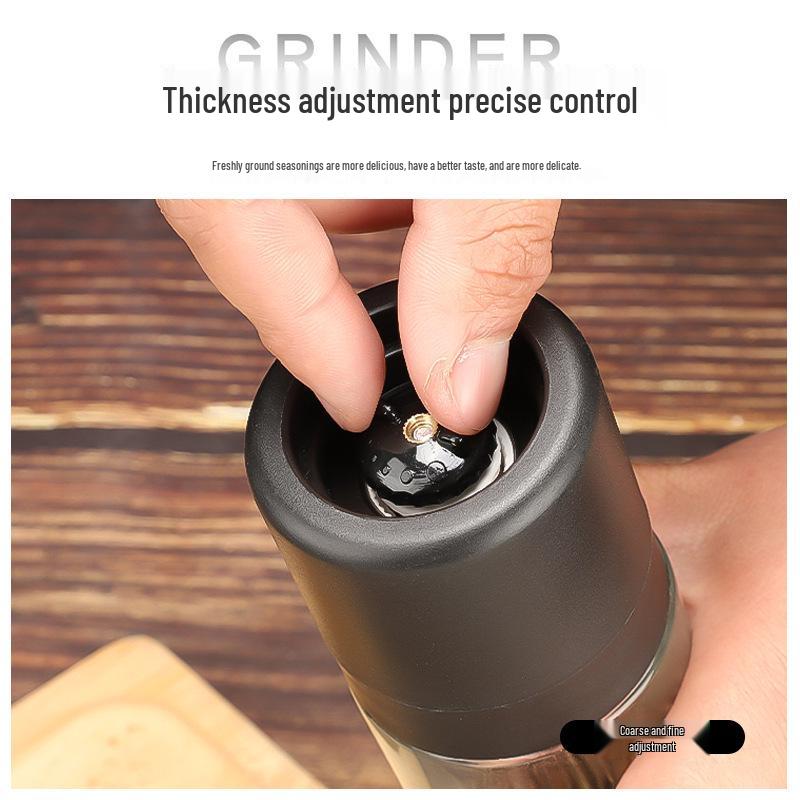Glass Grinder Bottle for Black Pepper, Sichuan Pepper & Sea Salt - Small Capacity