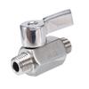 A84X-2X 316 Stainless Ball Valve - 1/4 Inch NPT Thread Male Small Mini Ball Valve (1/4Inch Male&Male)