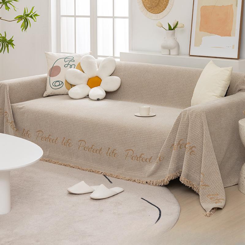 Modernes, schlichtes Sofatuch, Anti-Katzenkratzer-Sofabezug, Vier Jahreszeiten, universeller Ins-Stil, Bezugstuch, Chenille-Sofabezug