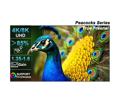 Écran de projection WUPRO Cinema True Fresnel Série Peacock 4K&8K à cadre fixe UST ALR 100-120 pouces