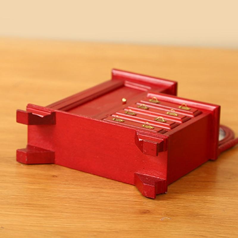 Vintage Miniature Dressing Table 1:12 Scale Doll House Furniture with Simulation Details for Doll House Enthusiasts
