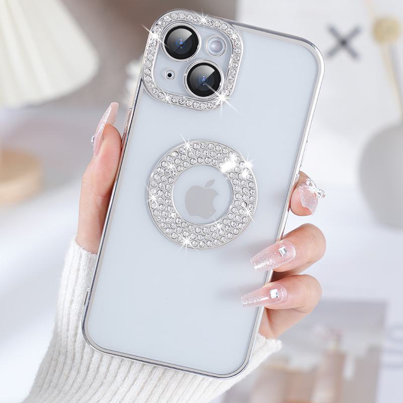 Apple 14 ProMax Diamond Flash Electroplated Clear Soft Phone Case for iPhone 12/13