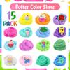 15 Pack Scented Fluffy Butter Slime Kit for Girls Ages 8-12, Ice Cream Slime Kit, Cute DIY Slime Set Toys for Toddler Kids Girls 4-6, Cake Butter