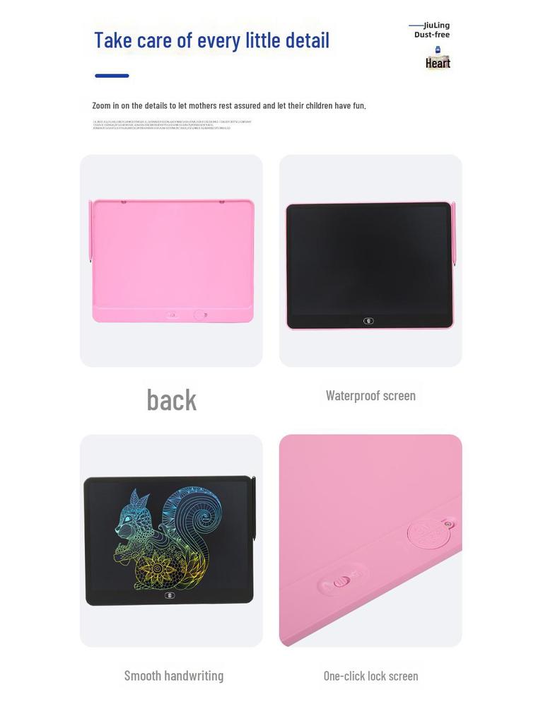 Children's Large LCD Handwriting Tablet with One-Click Clear Feature for Drawing and Writing