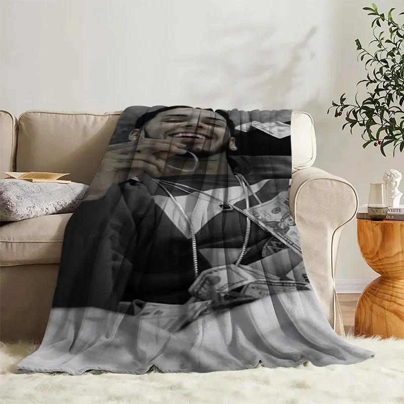 Fluffy Blankets Anuel AA Bed Sofa Camp Nap Bedspread Soft Blankets Fleece Home Textile Birthday Gift Blanket Bedroom Decor