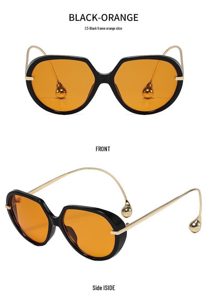 Women's Oversized Retro Sunglasses - UV Protection, Face Slimming, High-End Style