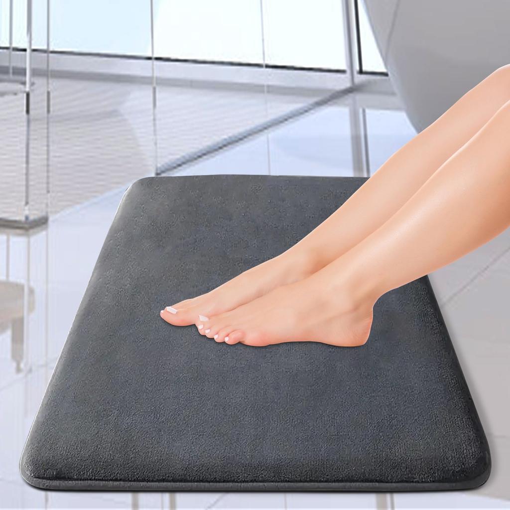 Absorbent Floor Mat Non Slip Bath Mat Anti Slip Coral Velvet Bathroom Floor Mat Rectangular Door Mat Home Decoration