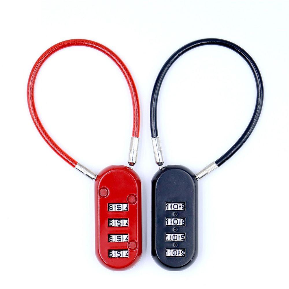 Zinc alloy Dormitory Cabinet  Lock Wire Rope Backpack Zipper Lock  for Home&Travel
