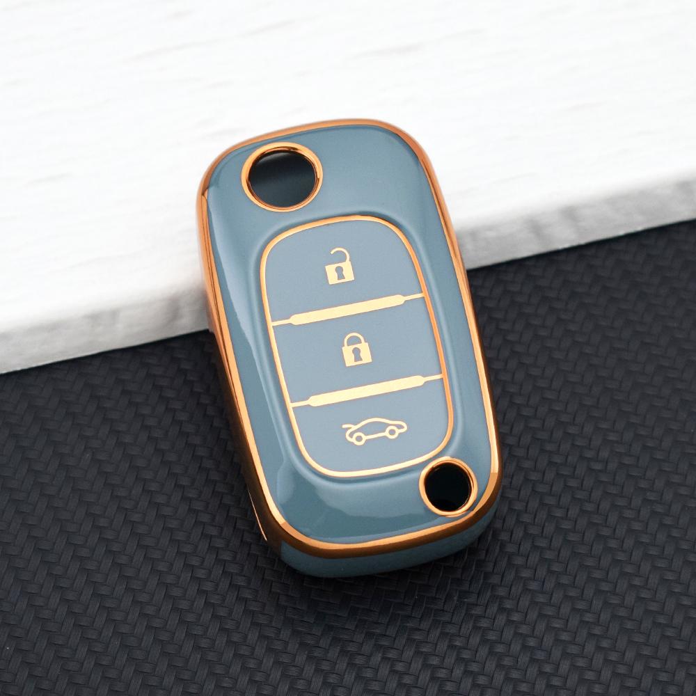 3 Buttons TPU Key Case for LADA Vesta Granta XRay Kalina Priora Sedan for Renault Fluence Clio Megane Key Cover for Mercedes