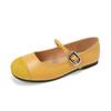 Sheepskin version 2025 autumn French Mary Jane shoes women's headbuckle strap flat ballet shoes women's single shoes