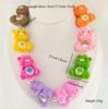 Joyas de venta caliente oso arcoíris exagerado grande collar de perlas collar de cuentas creativo clavícula