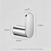 Gunmetal Grey Punch-Free 304 Stainless Steel Wall-Mounted Coat and Hat Hook