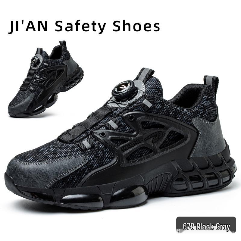 Lightweight Anti-Smash & Anti-Puncture Safety Work Shoes - Comfortable, Durable, and Ideal for Long Hours.