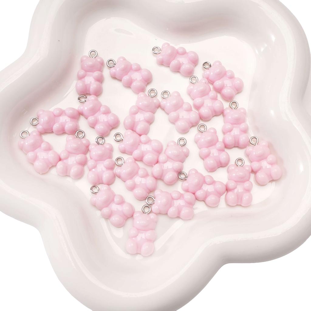1000 Piezas Encantos Colgantes de Osito de Gominola de Resina Lindos para Hallazgos de Joyería Accesorios DIY
