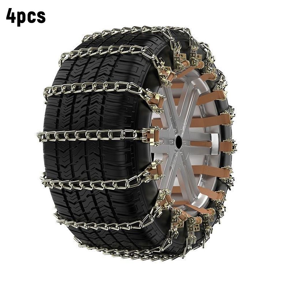 Anti-Skid Manganese Steel Snow Chains Heavy Duty Emergency Tire Chains Easy Install for Car Truck SUV Drivers Winter Essential