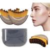 2er-Pack Upgrade Lymphatische Kontur Gesichts Pinsel, Natürliche Make-up Pinsel, Manueller Gesichtsmassagegerät, Hypoallergen Ergonomische Gesichtsreinigungspinsel zum Konturieren