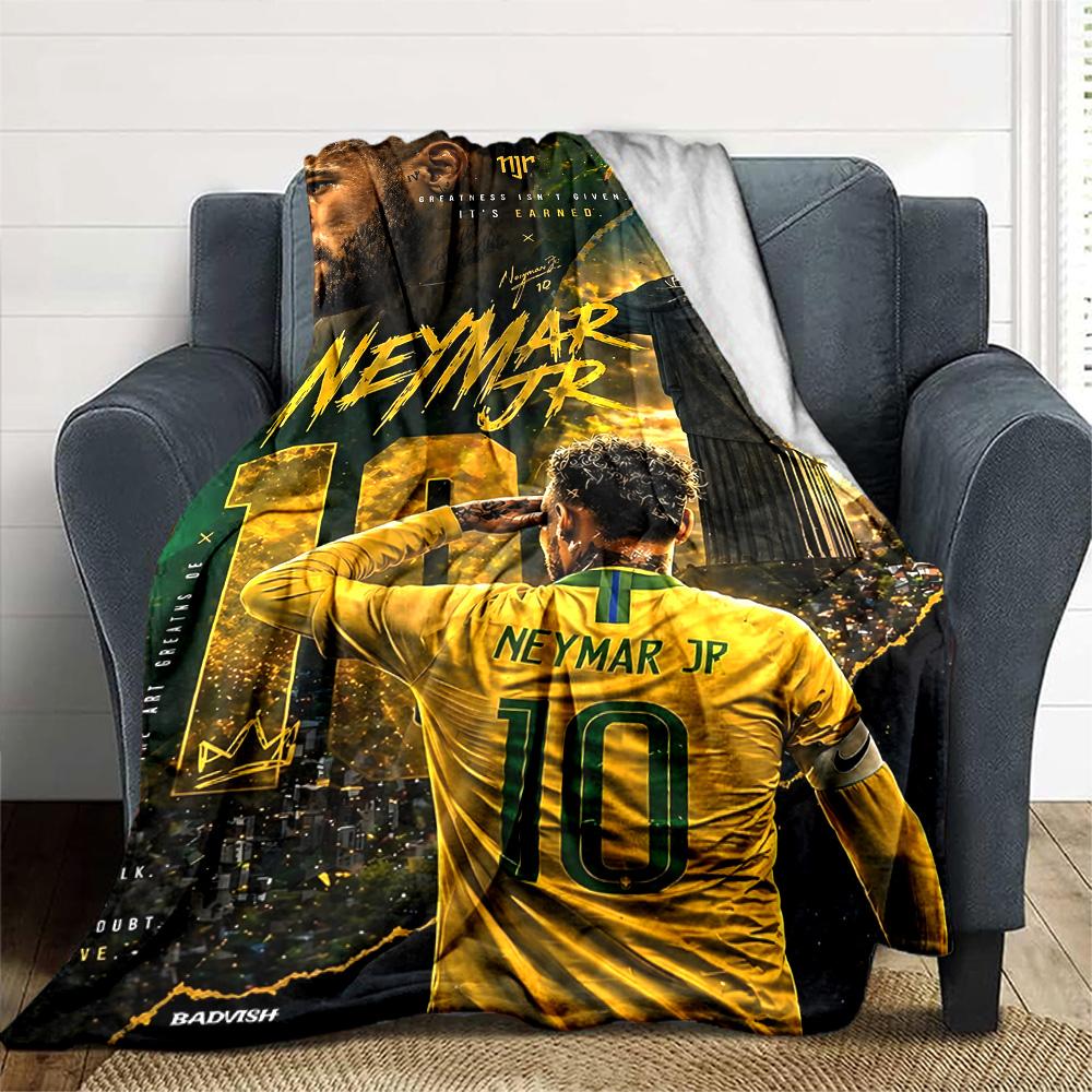 1pc Neymar11 Blanket, Gift, for Men and Women, Soft Blanket, Good for Sofa Bed Couch Travel, Lightweight Flannel Blanket