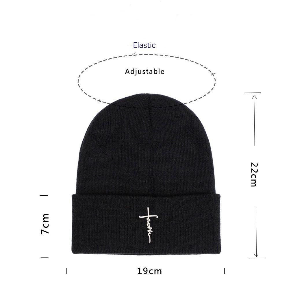 Embroidered Beanies Hats Cotton Knitted Hats Winter New Ear Protection Hat
