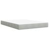Vidaxl Letto Continentale Con Materasso, Grigio Chiaro, 140X190Cm, Velluto