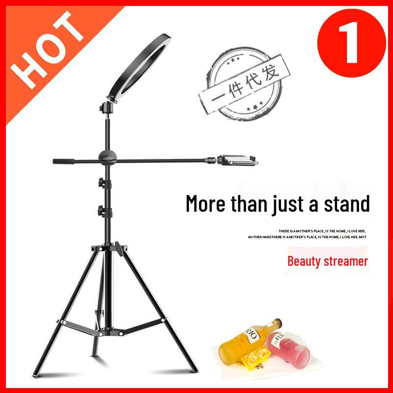 Adjustable Desktop Tripod with Fill Light for Top-Down Live Streaming, Photography, and Video Recording