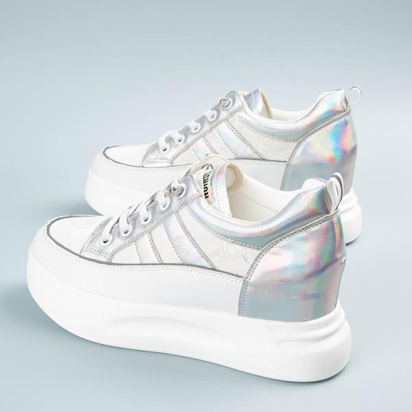 

Fashion Womens Sneakers Shoes 2025 Fashion Platform Woman-shoes Designer Casual Thick Sole Roses Mesh New Increased Internal Autumn 35