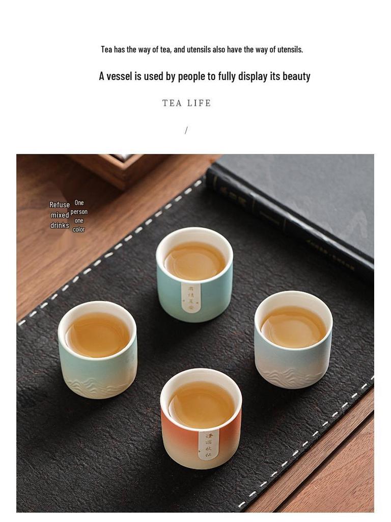 Kung Fu Tea Set: White Porcelain & Ceramic Teacups, Mutton Fat Jade Master Cup, Tea Bowl Set Gift