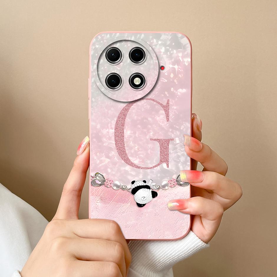 Case For Tecno Camon 30S Pro Cute Panda 26 Letters Silicone Soft TPU Back Cover For TecnoCamon30S Fanda TecnoCamon 30SPro Bumper