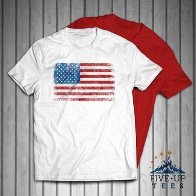 Vereinigte Staaten von Amerika Flagge Patriotisches Herren-T-Shirt und Kinder-T-Shirt
