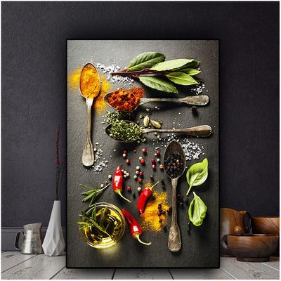 Ricamo diamante 5D fai da te Grani Spezie Cucchiaio Peperoni Arredamento cucina Pittura diamante Punto croce