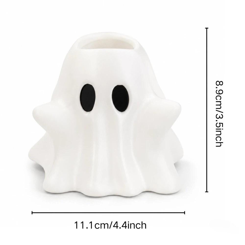 Creative White Ghost Vase 3D Printed Water Planting Planter Halloween Flower Pot Apartment Decor