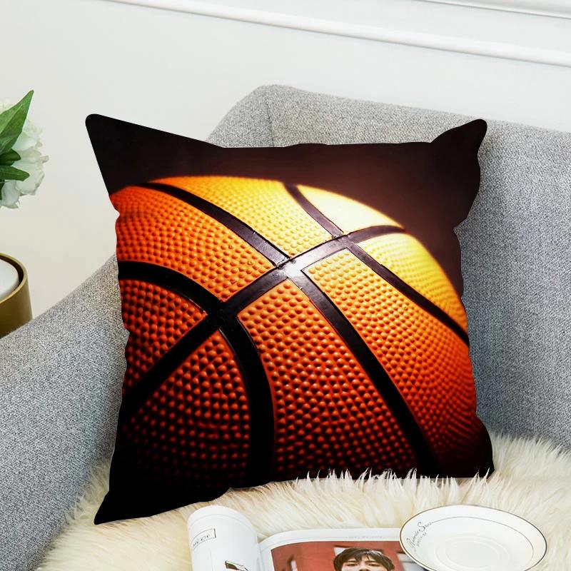 Cushion Cover Basketball Soccer Bed Pillow Car Sofa Pillowcase