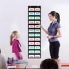 10”W x 48.25”H Classroom Words Pocket Chart with 12 Clear Pockets, Black Standard Pocket Chart for Classroom and Home for Sentence Strips, Reble