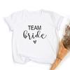 Team Bride Print Women Short Sleeve T Shirts Bachelorette Wedding Party Graphic T Shirt Harajuku Tshirt