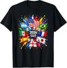 2026 Soccer Fan T-Shirt Men USA Canada Mexico Graphic Tee Game Day Stadium Party Shirt Gift Football Sport All Flags Clothes Top