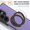 For Samsung Galaxy S26 Ultra Magnetic Case with Ring Kickstand PU Leather Back Cover