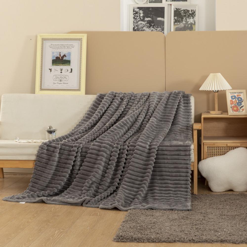 

Роскошное одеяло из искусственного меха кролика 180*200 см - мягкое, теплое и уютное для диванов, кроватей, офисов и путешествий. Уютный подарок на все времена года, идеально подходит для Рождества. 180*200CM серый