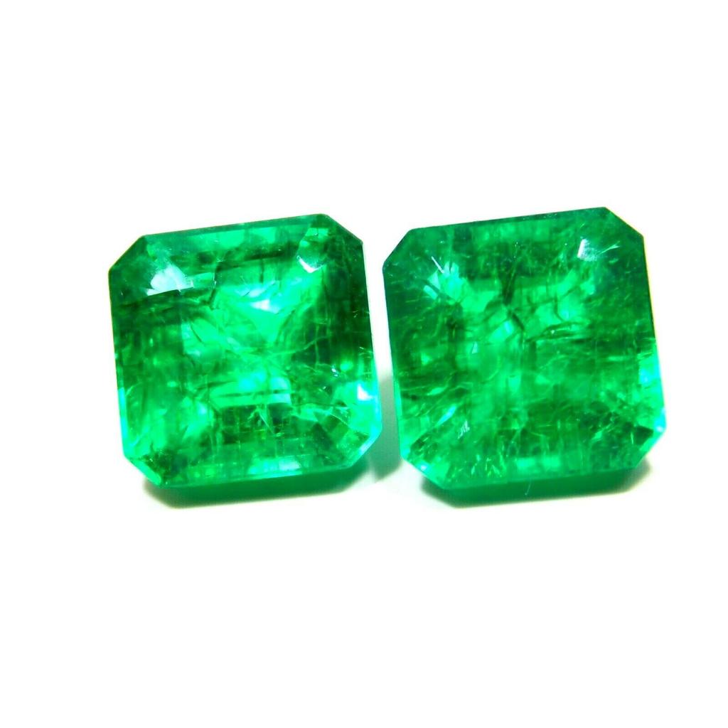 Natural Emerald Cut CERTIFIED 16 Ct Untreated Colombian Green Loose Gemstone MQ-18 002