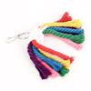 Colorful Cotton Rope Parrot Chewing Toy for Cage Entertainment and Beak Grinding Bird Cage Climbing Tearing Rope Toy