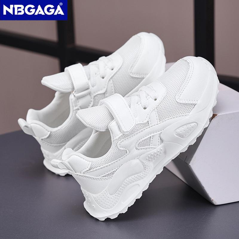 Lightweight Children Sneaker Boys Casual Shoes White Breathable Flat Student Walking Shoes Non-slip Kids Girl Sports Tennis