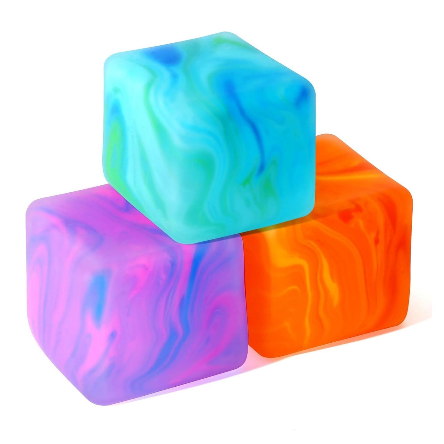 

Stress Cube Squishy Toys Fidget Squeeze Square for Kids Adults Malt Sugar Slow Rising Sensory Toy for Anxiety Stress Relief ADHD