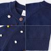 Spring and Autumn Children's Clothing Round Neck Children's Handmade Colorful Ball Knitted Cardigan Girls Cotton Sweater Cardigan Jacket