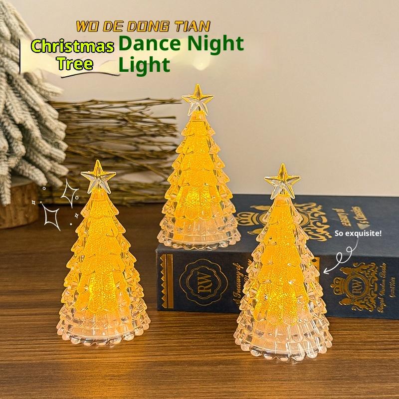 Nachtlicht Weihnachtsbaum Schmiedeeisen Für Schlafzimmer Zimmer Wohnzimmer Tischplatte Weihnachts-Festival Party Atmosphäre Deko