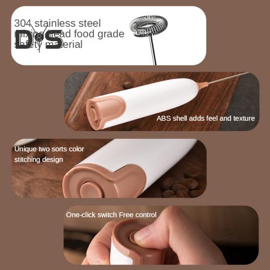 1 Set Detachable Electric Mixer Labor-saving Convenient Compact Handle Frother Shaker Beater