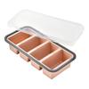 Silicone Snack Containers with Sealed Lid 2/3/4 Compartments Condiment Box High/Low Temp Resistant Divided Food Container for School Travel