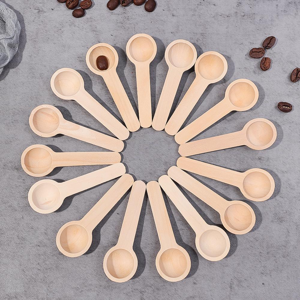 30-10 Stück Mini-Holzlöffel Küche Gewürz Honig Kaffee Küche Kochen Kaffeebohnen Salz Gewürzdosen Holzlöffel Messlöffel